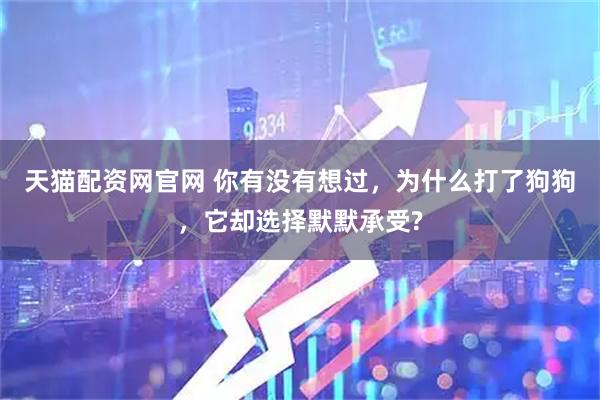 天猫配资网官网 你有没有想过，为什么打了狗狗，它却选择默默承受?